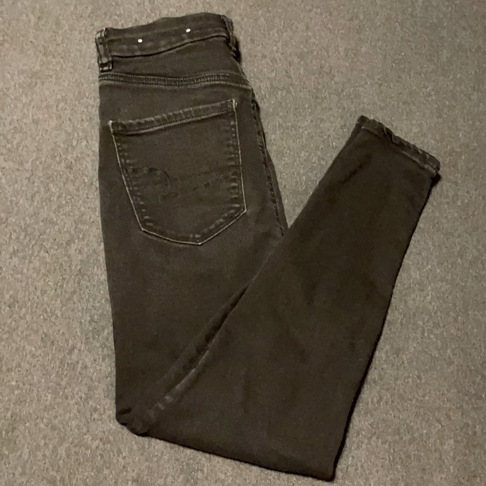 High rise curvy black jeggings